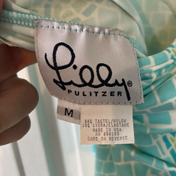 Lilly Pulitzer Ocean Life Mosaic Stretch Halter Dress - Size M - Picture 4 of 9